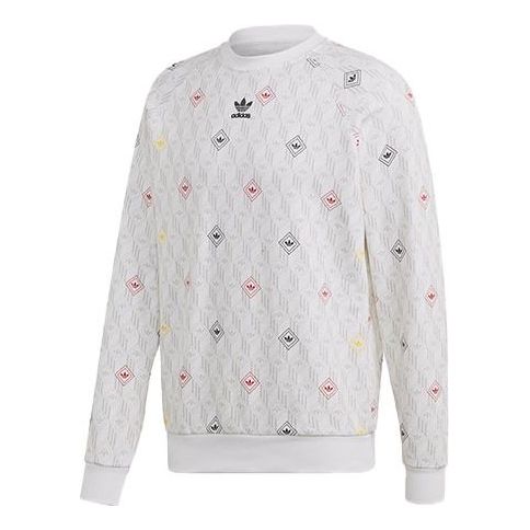 Пуловер adidas Originals Originals Logo Allover Print Pullover Sweatshirt Бяло | GD5843