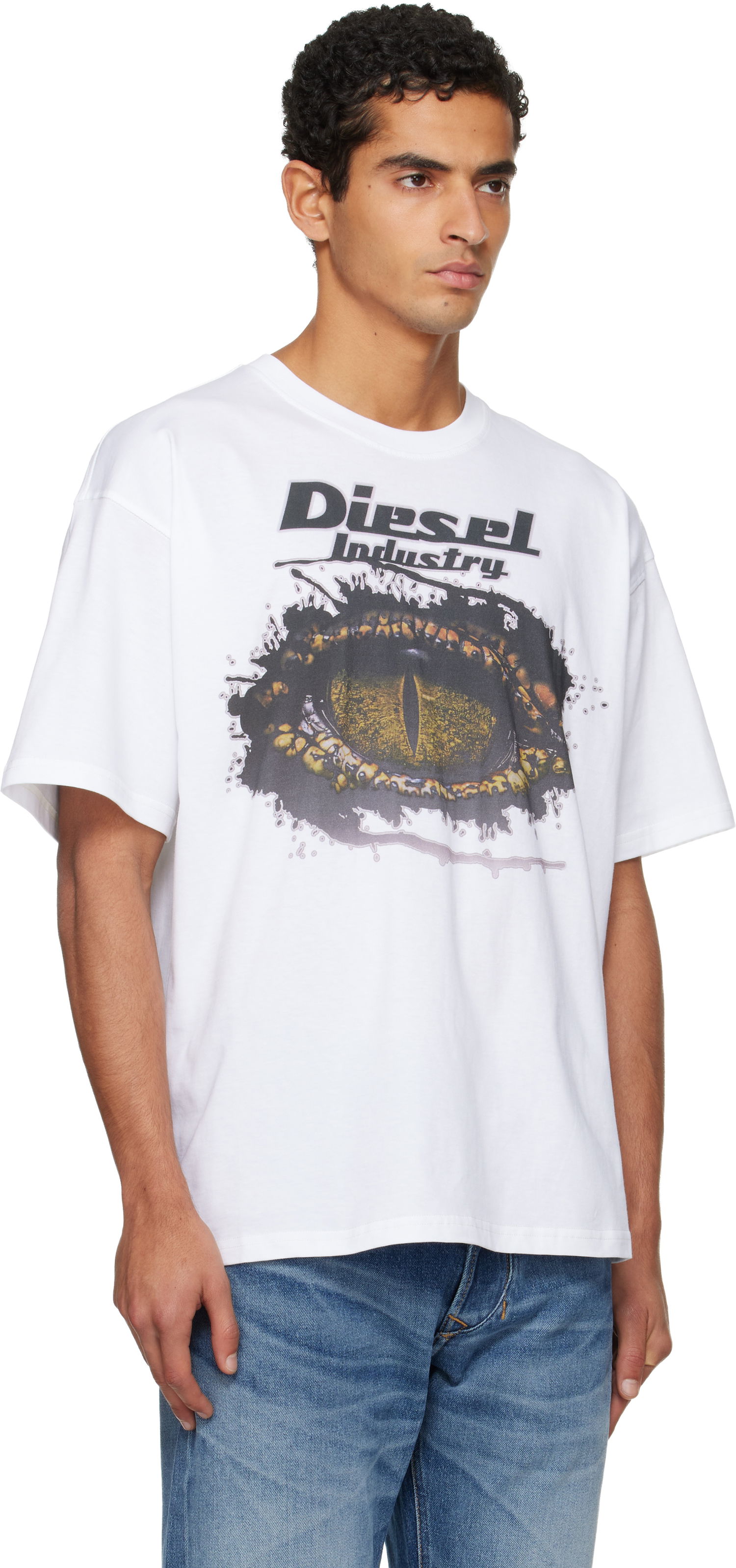 Тениска Diesel T-Boxt T-shirt with Eye Graphic Print Бяло | A19640-0PLAT-100, 1