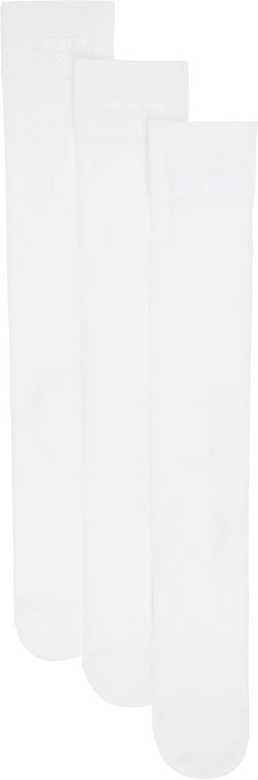 Чорапи SHUSHU/TONG SHUSHU/TONG Three-Pack Knitted Mid-Calf Socks Бяло | FSDEAC01 RST100, 0