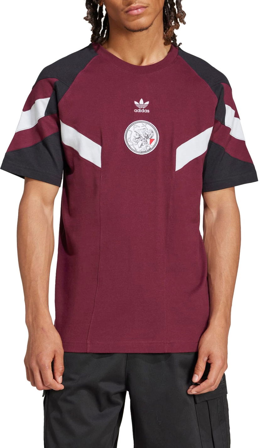 Тениска adidas Originals AJAX OG TEE Бургунди | is6516