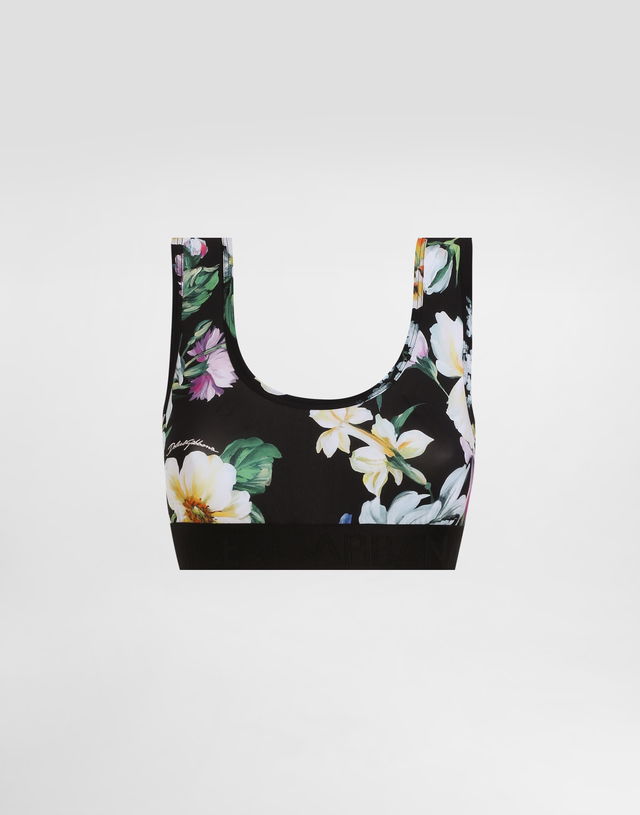 Dolce & Gabbana Floral-Print Activewear Bra Top