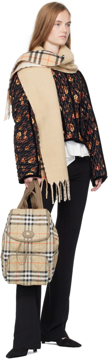 Шал Burberry Burberry Reversible Knight Stamp Scarf Бежово | 8109751, 2