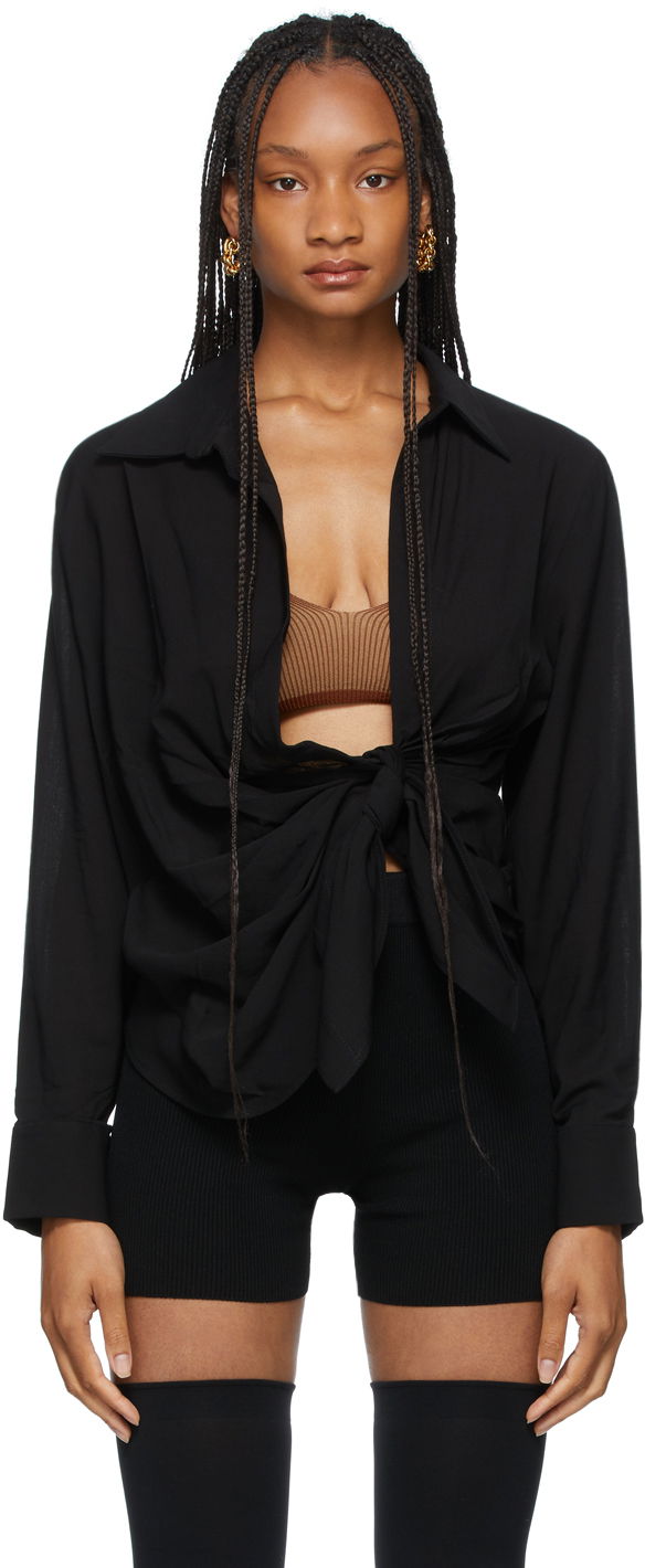 Яке Jacquemus La Montagne 'La Chemise Bahia' Черно | 213SH002-1020, 0
