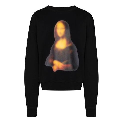 Пуловер Off-White Off-White Mona Lisa Sweatshirt Черно | OMBA035F20FLE0041010, 0