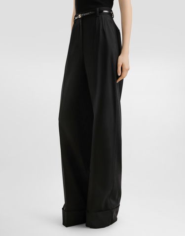 Панталони Dolce & Gabbana Dolce & Gabbana Bi-Stretch Wool Cuffed Trousers Черно | FTBM0TGDC7QN0000, 1