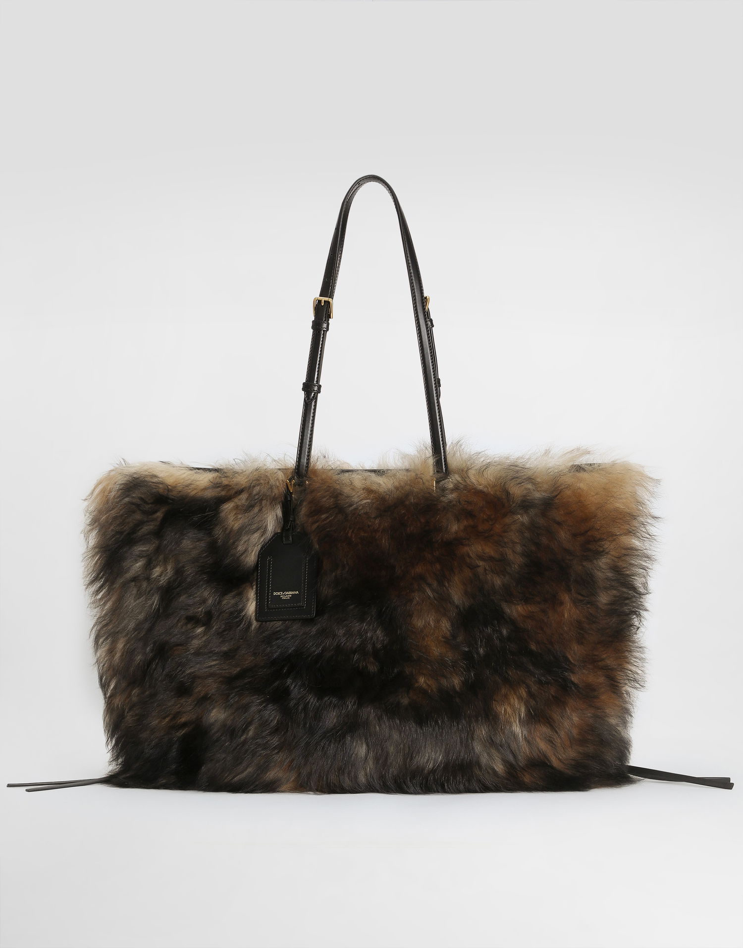 Голяма пазарска чанта Dolce & Gabbana Dolce & Gabbana Atene Fur Shopping Tote Bag Многоцветен | BB2535AW94289875, 1