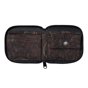 Портфейл Carhartt WIP Flint Zip Wallet "Paisley Print/Buckeye rinsed" Кафяво | I029507_1U6_02, 1