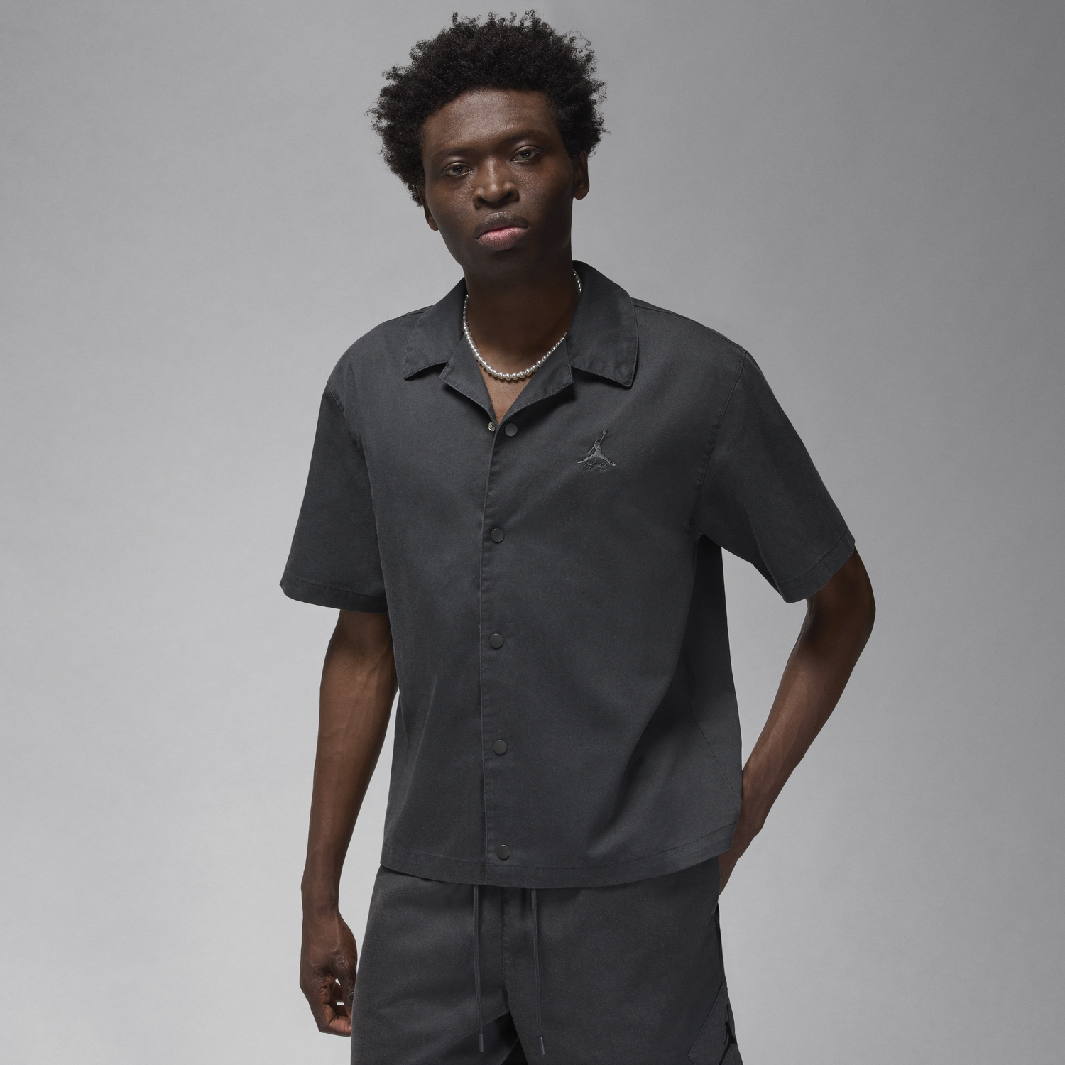 Риза Jordan Jordan Essentials Statement Woven Shirt Черно | FN4625-070, 0