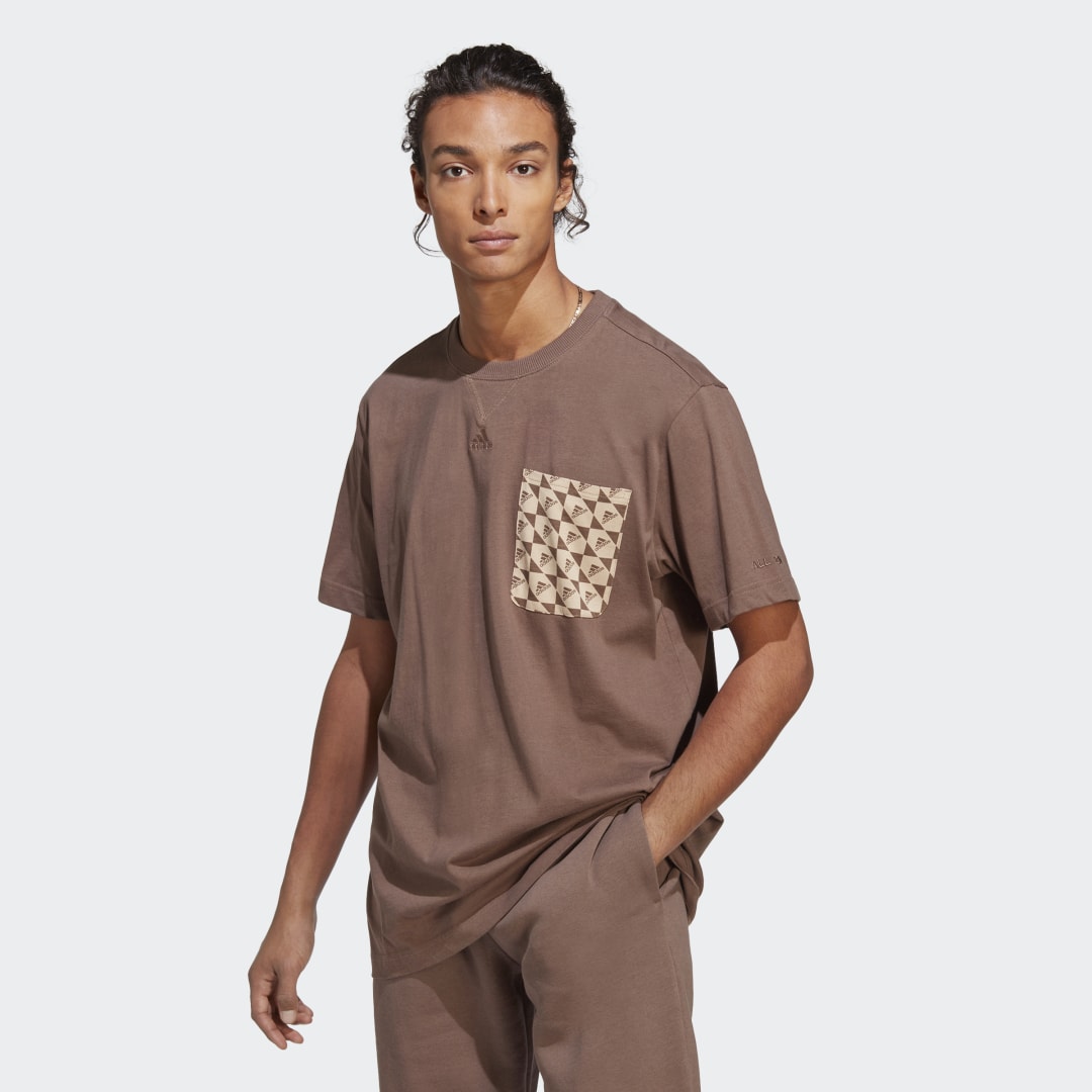 Тениска adidas Originals ALL SZN x Logomania Tee Кафяво | IM1271, 0