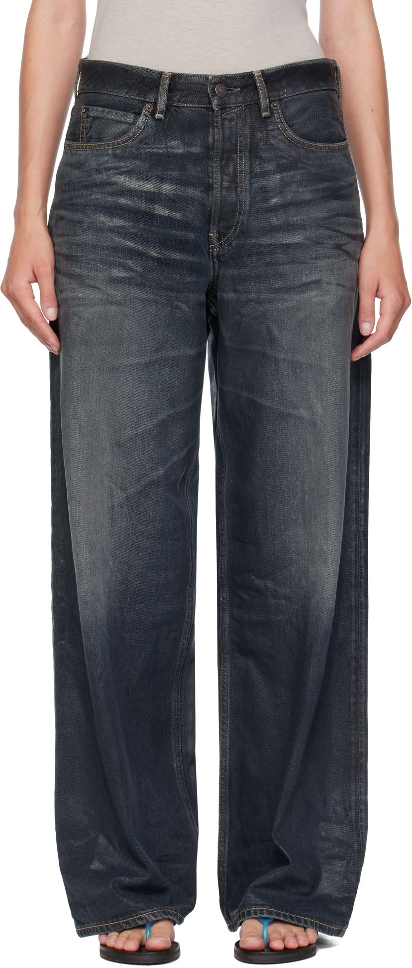 Дънки Acne Studios Acne Studios Loose Fit 1981 Jeans Синьо | C00093-
