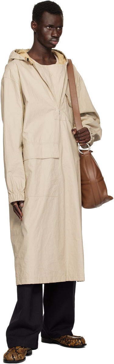 Дъждобран Dries Van Noten Dries Van Noten Half-Zip Hooded Coat Бежово | 251-020508-1285, 3
