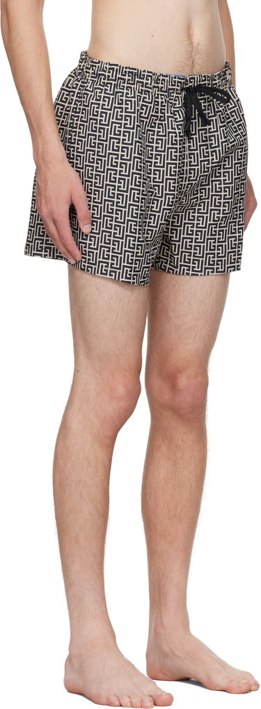 Бански Balmain Balmain Monogram Swim Shorts Бежово | BWB671500, 1