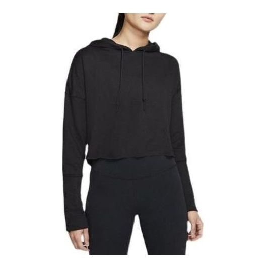 Суитчър Nike Yoga Luxe Crop Training Hoodie Черно | CJ3815-010