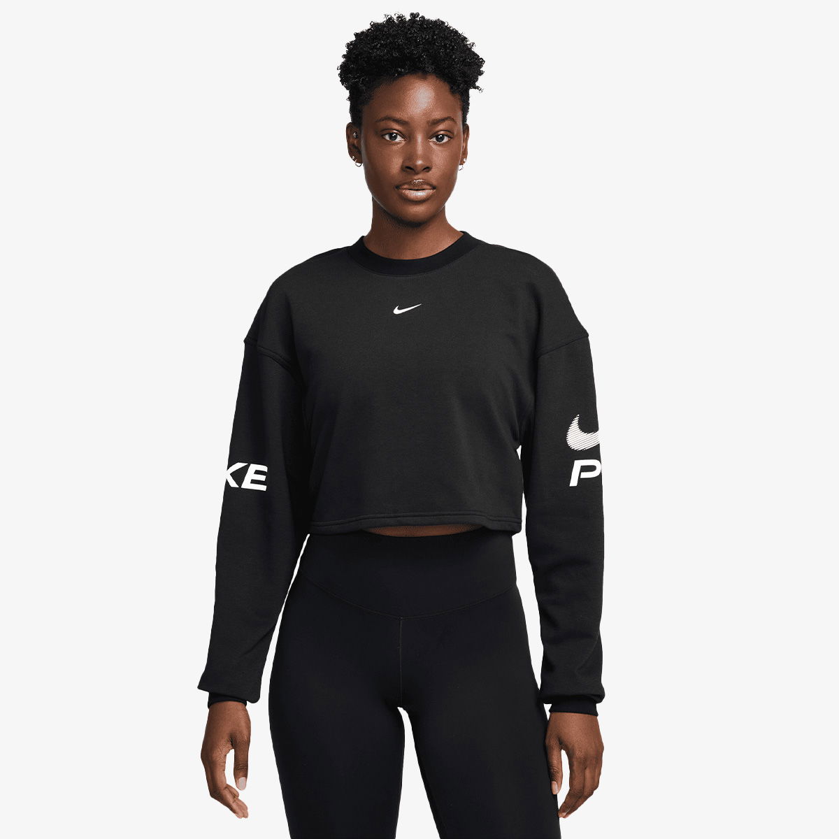 Суитчър Nike Cropped Fleece Sweatshirt Черно | HV3591-010, 0