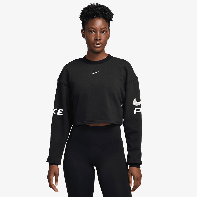 Суитчър Nike Cropped Fleece Sweatshirt Черно | HV3591-010