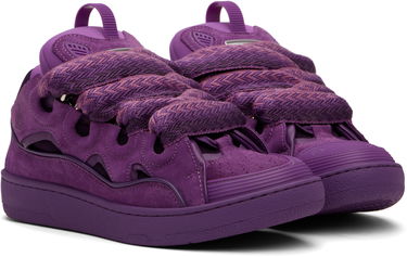 Кецове и обувки LANVIN Purple Curb Leather Sneakers Лилаво | FU-SKDK12-MONO-P25, 3