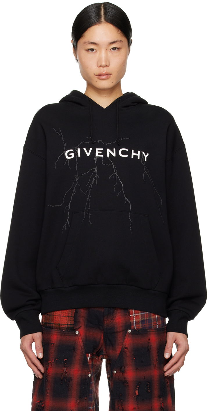 Суитчър Givenchy Graphic Hoodie Черно | BMJ0LA3YJ9001