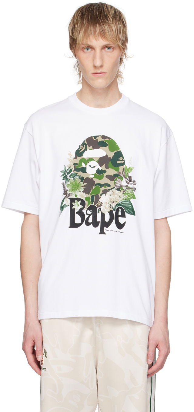 BAPE White Flora Big Ape Head T-Shirt