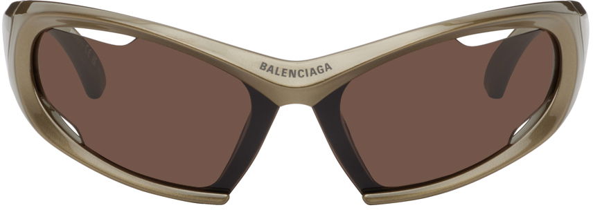 Слънчеви очила Balenciaga Dynamo Rectangle Sunglasses Бежово | BB0318S-004, 0