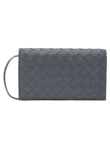 Чанта през рамо Bottega Veneta Wallet On Strap Bag Сиво | 708586 VCPP3