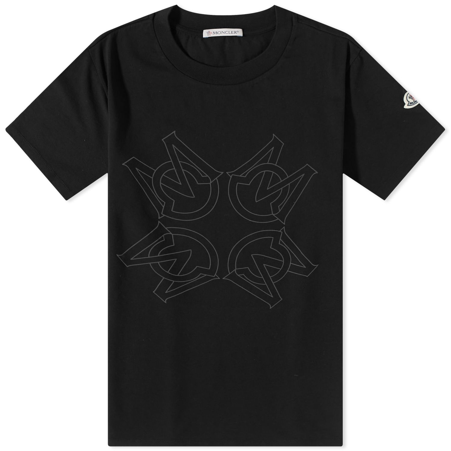 Тениска Moncler Mirror Logo Tee Черно | I1-091-8C000-04-8390T-999, 0