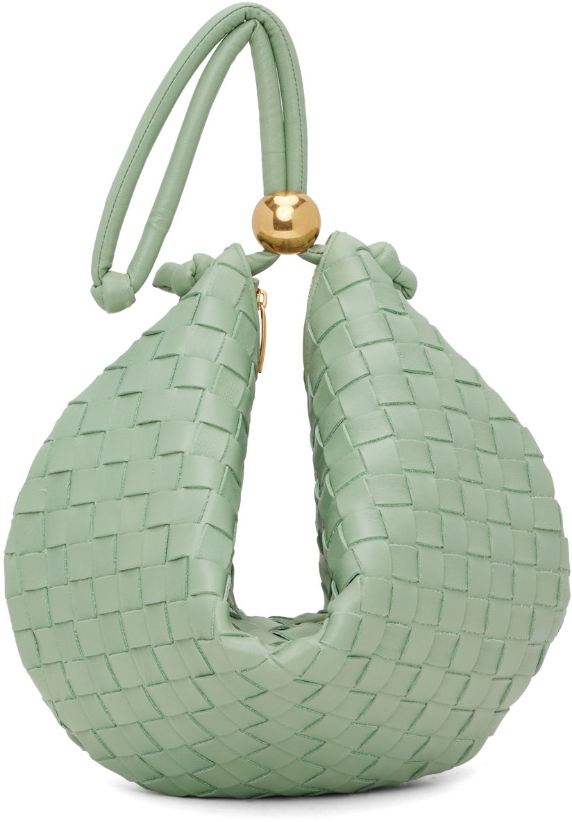 Дамска чанта Bottega Veneta Medium Turn Pouch Зелено | 701024 V1W51, 0