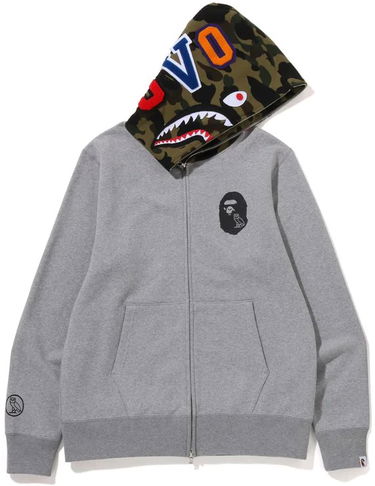 Суитчър BAPE Bape x OVO Shark Full Zip Hoodie Grey Сиво | 0ZXSWM115904J-GRA, 0