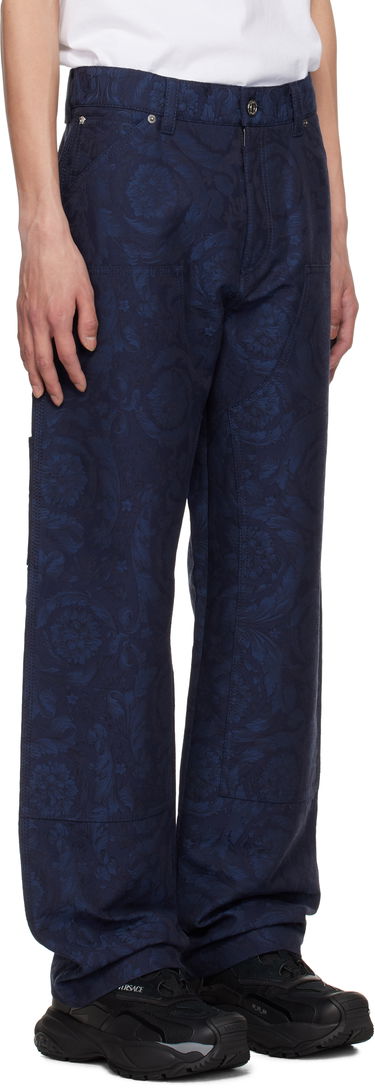 Дънки Versace Versace Barocco Jacquard Carpenter Trousers Синьо | 1018885_1A09781, 1
