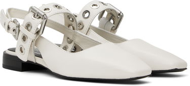 Грижа за обувките rag & bone Rag & Bone Moto Astra Leather Slingback Slippers Бяло | WFF25SF1013LE13, 3