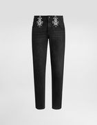 Dolce & Gabbana Crystal-Embellished Denim Trousers