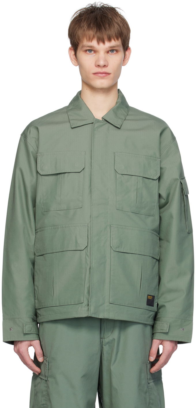 Яке Carhartt WIP Military Style Button Up Jacket Зелено | I032979, 0