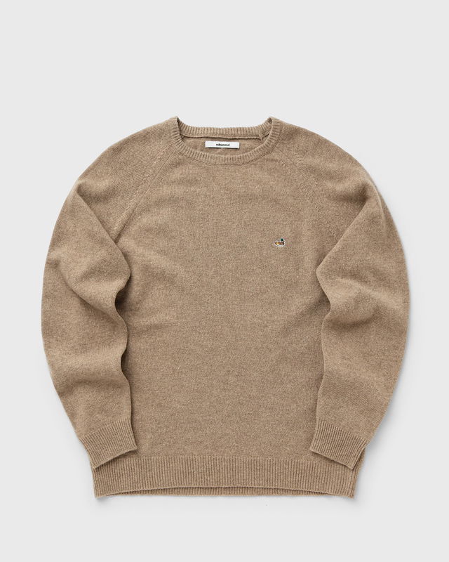 Knitted Crew Neck Raglan Sweater with Duck Patch