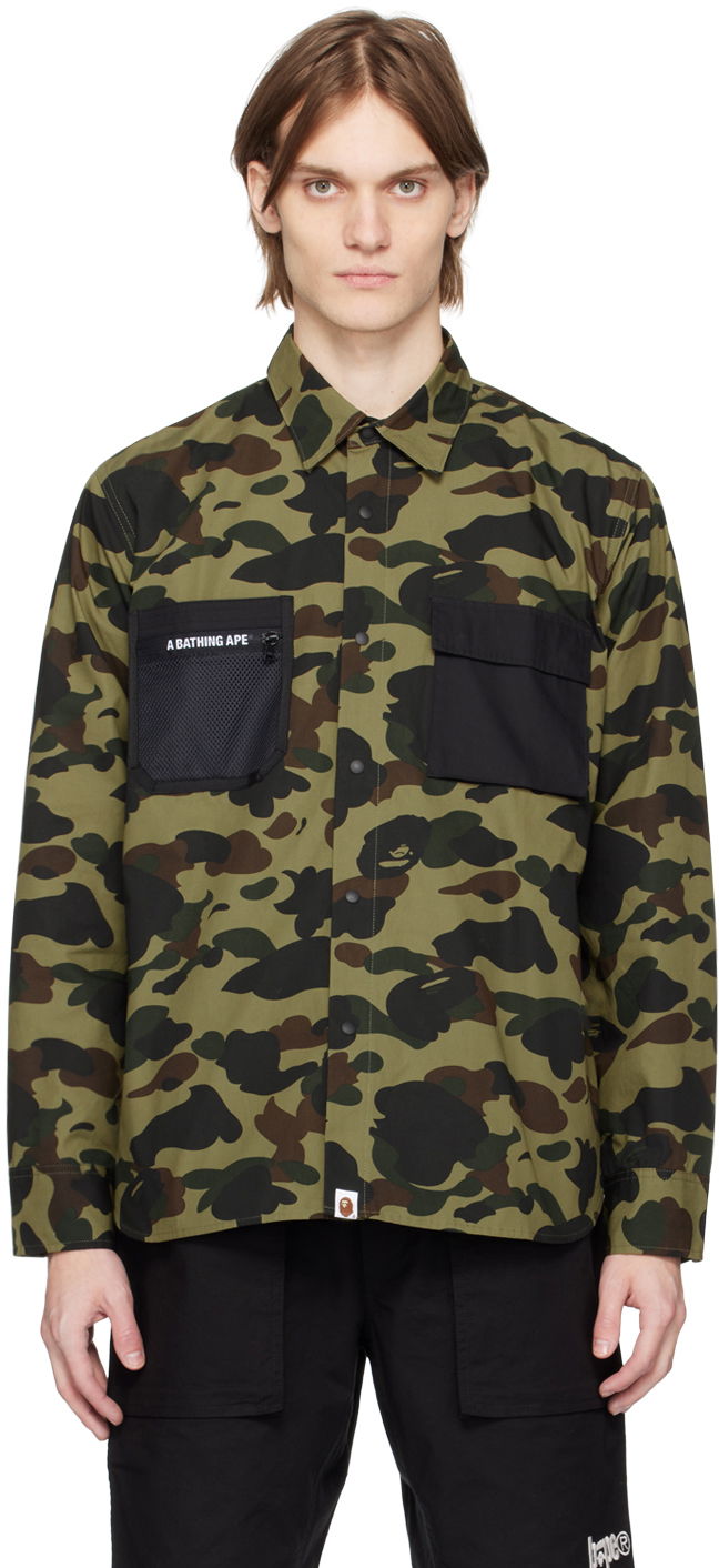 Риза BAPE 1st Camo Shirt Зелено | 001SHI801004M, 0