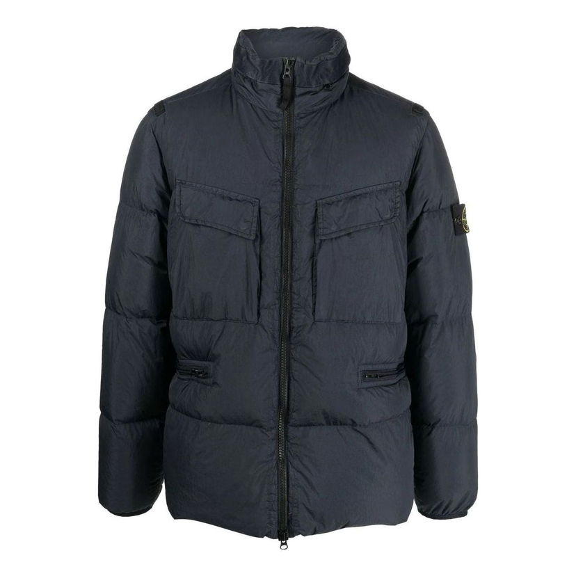 Пухо яке Stone Island Patch Crinkle Labs Down Padded Jacket Синьо | 771540123-V0020