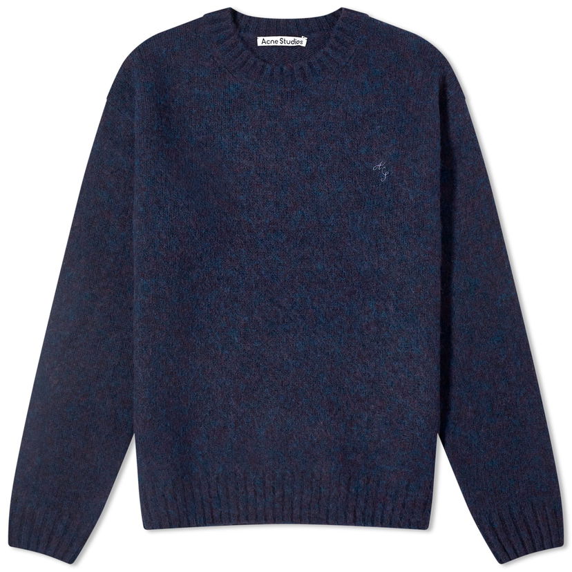 Пуловер Acne Studios Kowy AS Shetland Jumper Тъмно синьо | B60298-DKB