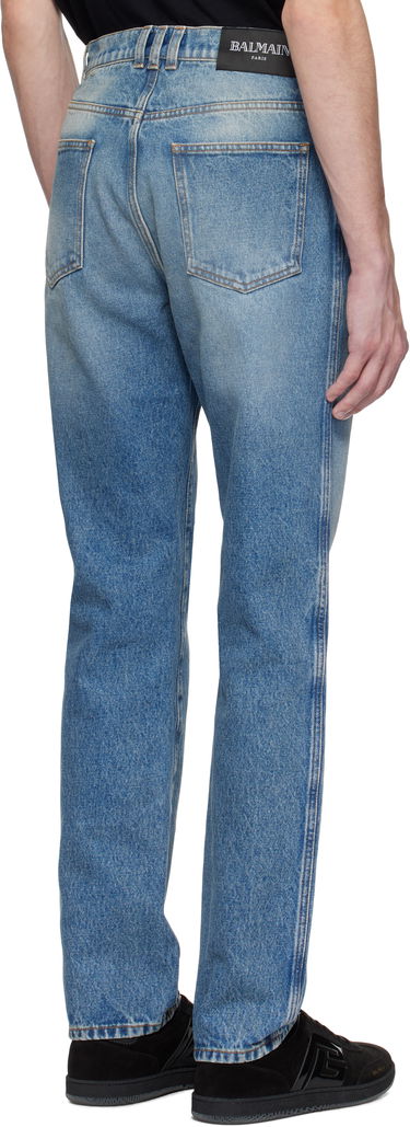 Дънки Balmain Balmain Regular Fit Jeans Синьо | EH0MI083DF44, 2
