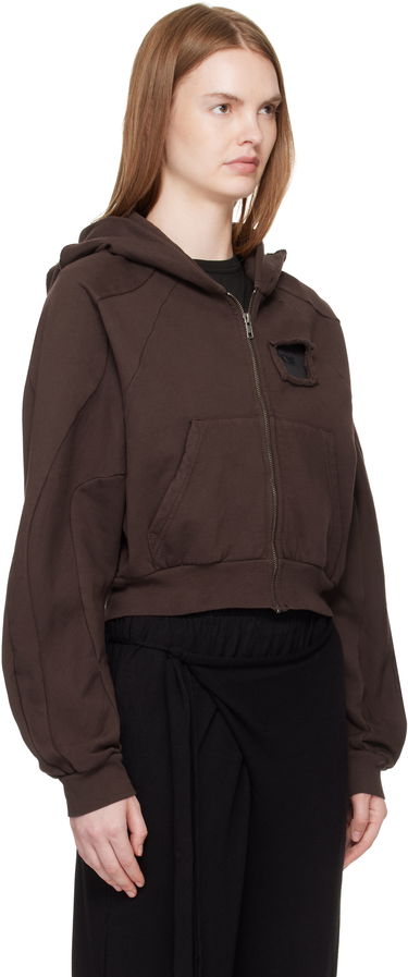 Суитчър Ottolinger Ottolinger Distressed Zip Hoodie Кафяво | 115-600415-02, 1