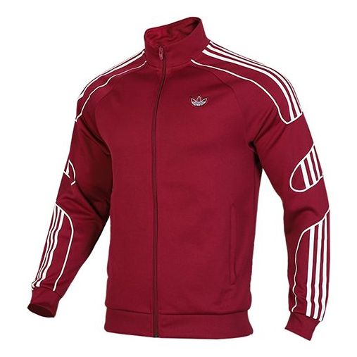 Яке adidas Originals adidas Originals Stand Collar Sports Jacket Бургунди | ED7212