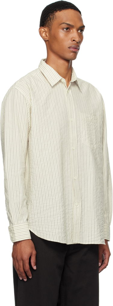 Риза NORSE PROJECTS Norse Projects Oversized Striped Shirt Бежово | N40-0828, 4