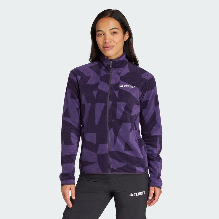 Яке adidas Performance Terrex Multi Printed Full-Zip Fleece Jacket Лилаво | JN0996