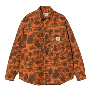 Риза Carhartt WIP Duck Camo Long Sleeve Shirt Оранжево
 | I033769_8, 4