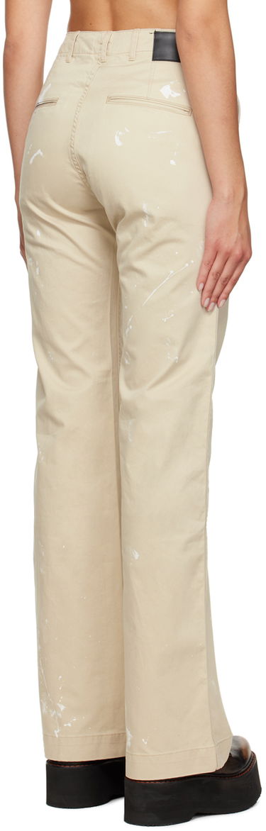 Панталони R13 R13 Jane Paint Splatter Trousers Бежово | R13WR175-R258D, 2