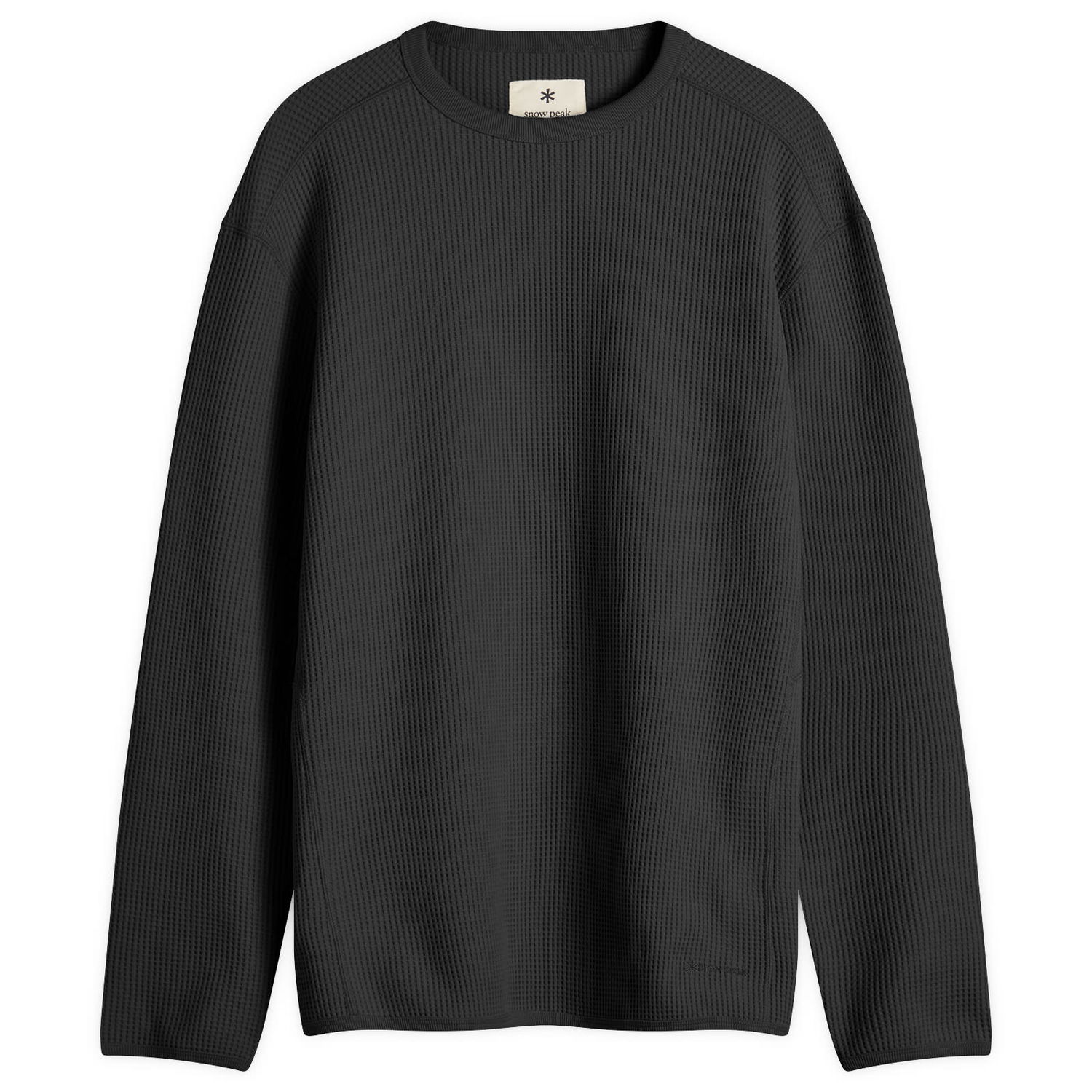 Пуловер Snow Peak Dry Waffle Long Sleeve T-Shirt, Size Large Черно | SW-25SU010-BK, 0