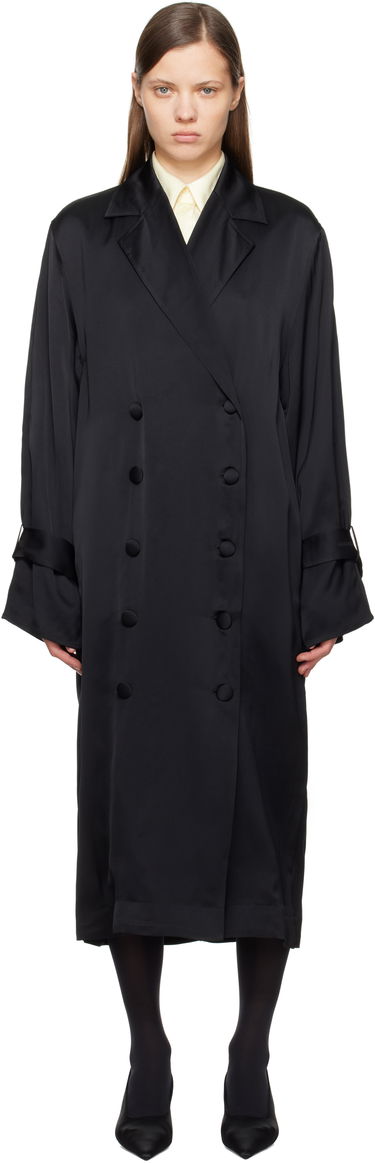 Палта TOTEME TOTEME Satin Trench Maxi Dress Черно | 251-WRD0162-FB0020, 0