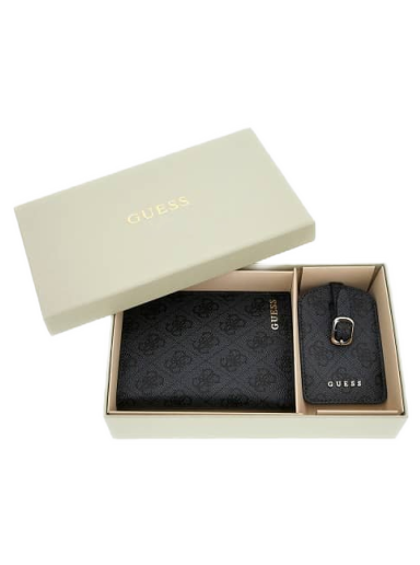 Портфейл GUESS 4G Logo Gift Set Черно | GFBOXWP3405