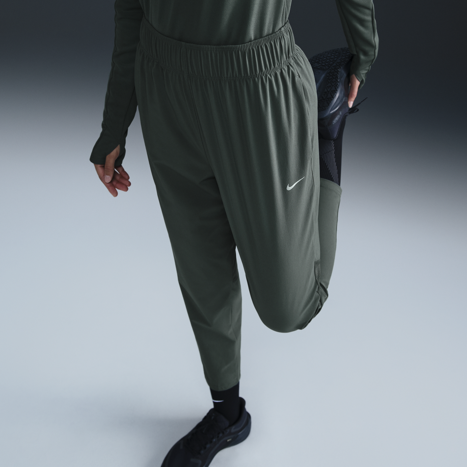 Спортни панталони Nike 7/8 Running Pants Dri-FIT Fast Mid Rise Зелено | FB7029-338, 1