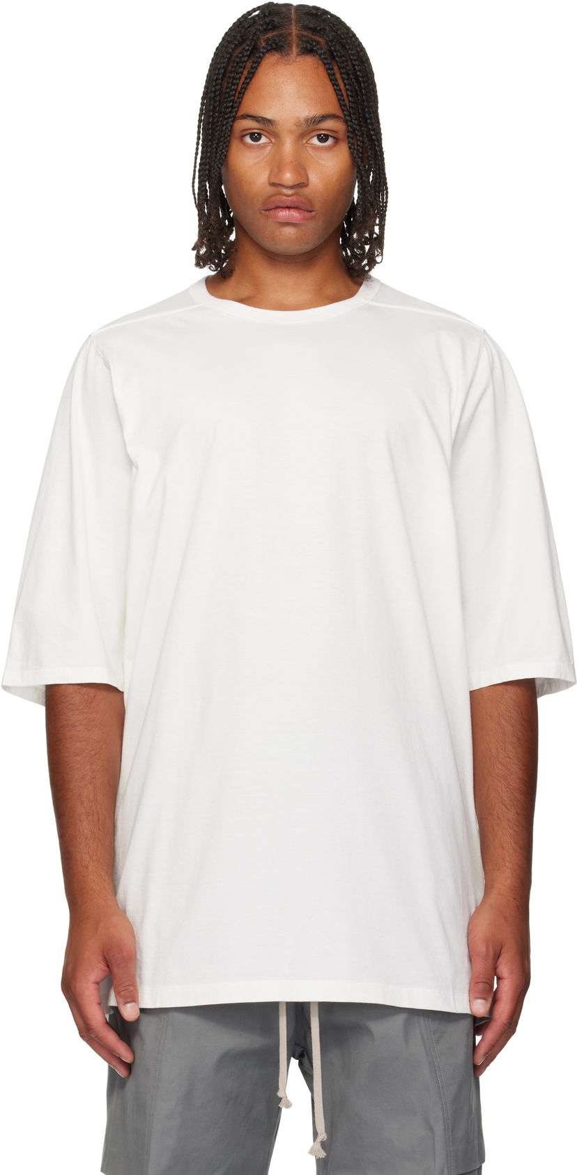 Тениска Rick Owens Rick Owens Concordians Jumbo Short Sleeve T-Shirt Бяло | RU02E1274 JA