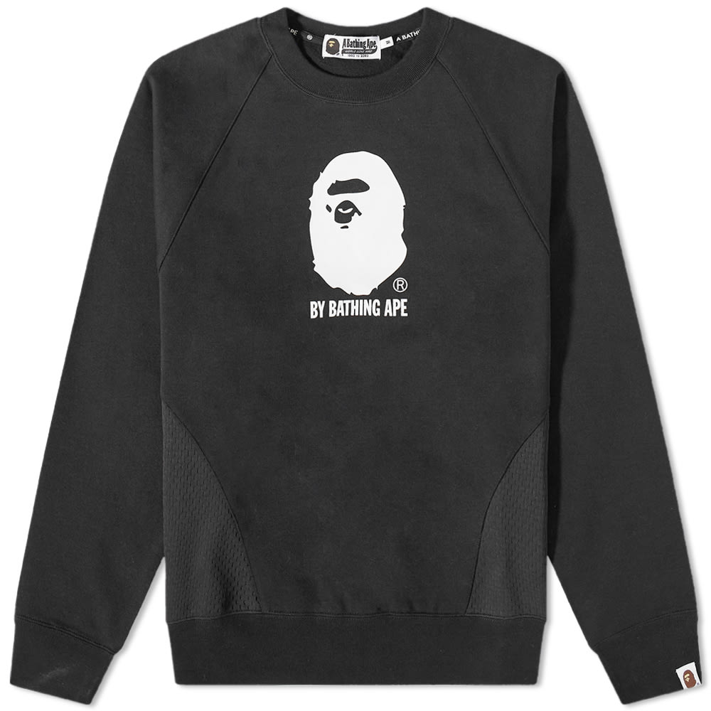 Суитчър BAPE A Bathing Ape By Bathing Ape Relaxed Fit Crewneck Черно | 001SWI801003M-BLK, 0