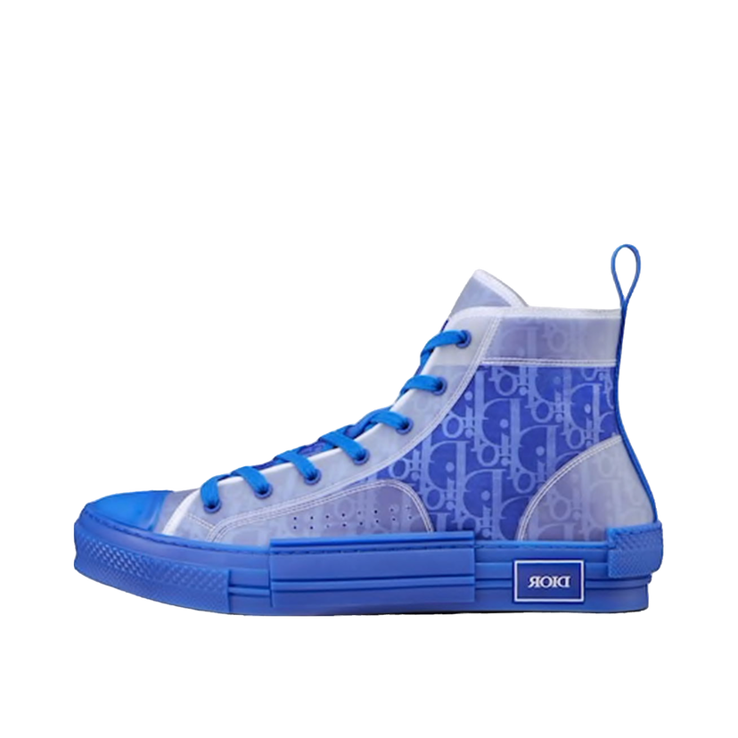 Кецове и обувки Dior B23 High Top Blue Oblique Canvas Синьо | 3SH118ZMK_H561