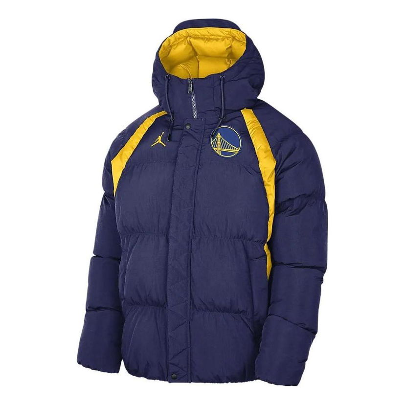 Пухо яке Jordan Golden State Warriors Courtside Statement Edition Puffer Jacket Синьо | DN9773-421